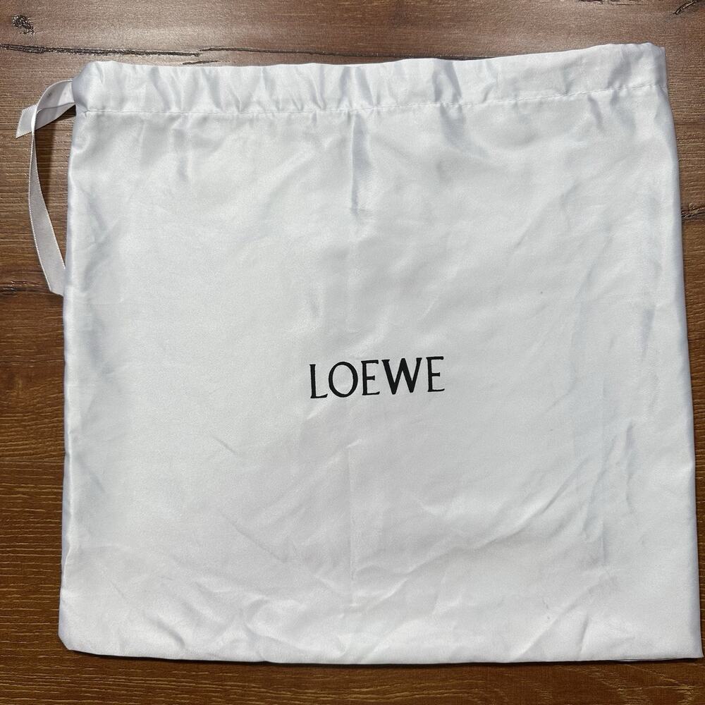 Loewe Dust Bag 14"x13.5 White Pull Drawstring Cover Protector Storage Purse Gift